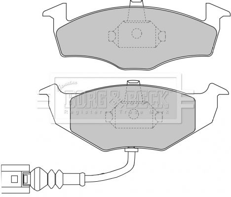 BORG & BECK Комплект тормозных колодок, дисковый тормоз BBP1846